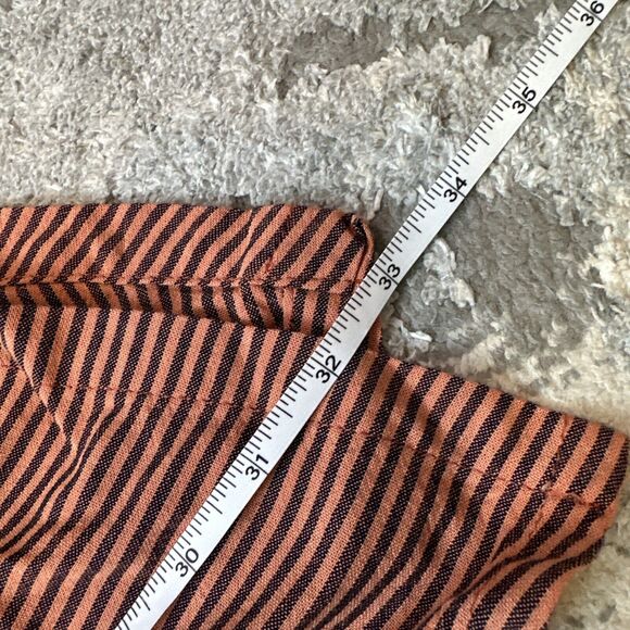 Women’s Soft Surroundings Sasha Tunic Top Button Up Coral Navy Size Small - Picture 8 of 9